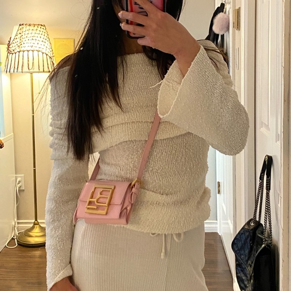 BY FAR Pink Micro Fran Shoulder Bag - Picture 2 of 9